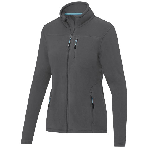Polaire publicitaire femme zippée recyclée Amber Gris storm